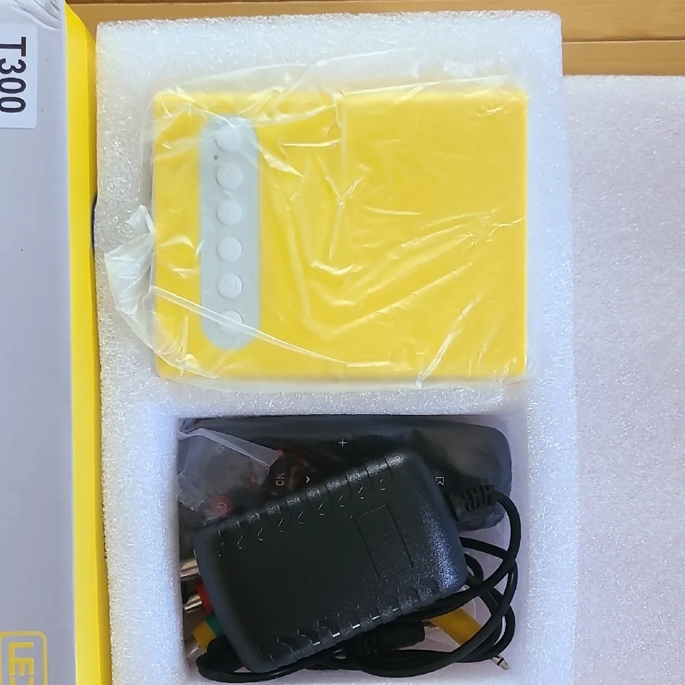 T300 Mini Projector in Yellow and Black